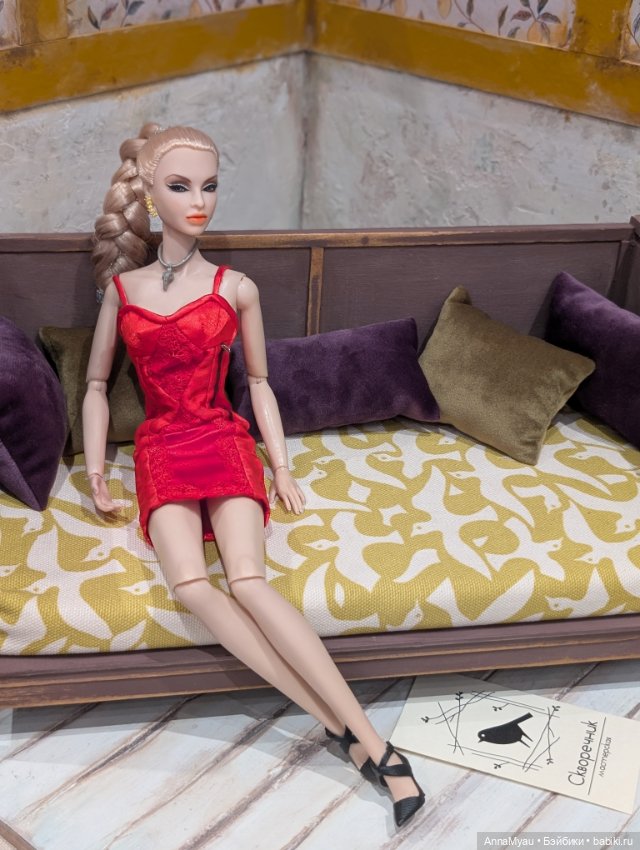 Авторский диван-софа в винтажном стиле "Птицы" (фото 5)