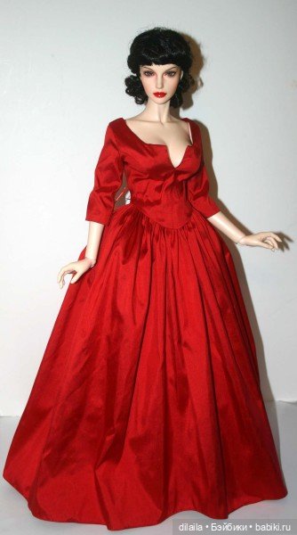 Выкройка PDF в натуральную величину / длинное вечернее платье для куклы Иплхаус 1/3 EID BJD 65 см (фото 2)