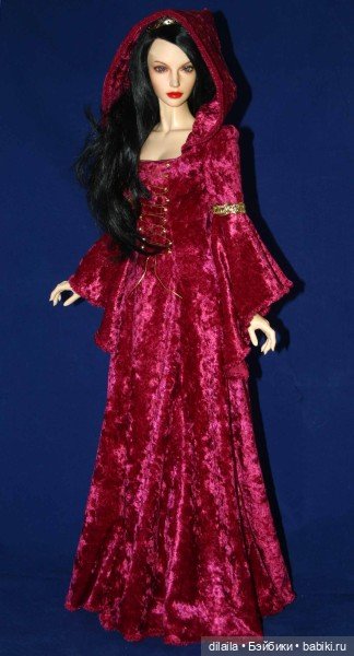 Выкройка PDF в натуральную величину /платье в средневековом стиле с капюшоном для Иплхаус 1/3 EID 65 (фото 3)