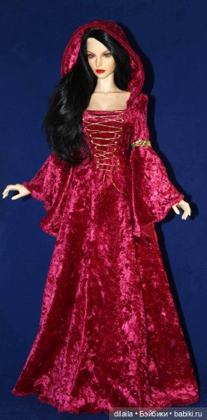 Выкройка PDF в натуральную величину /платье в средневековом стиле с капюшоном для Иплхаус 1/3 EID 65 (фото 6)