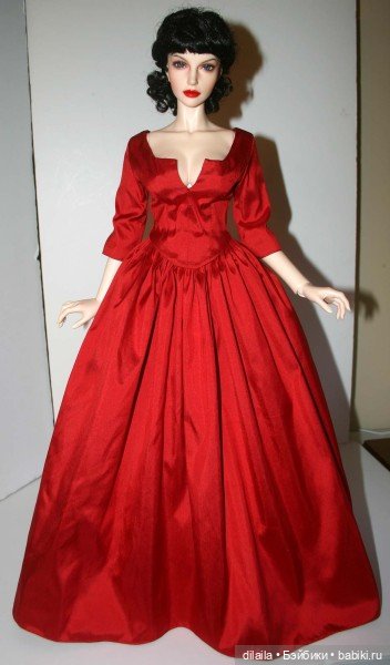 Выкройка PDF в натуральную величину / длинное вечернее платье для куклы Иплхаус 1/3 EID BJD 65 см (фото 3)