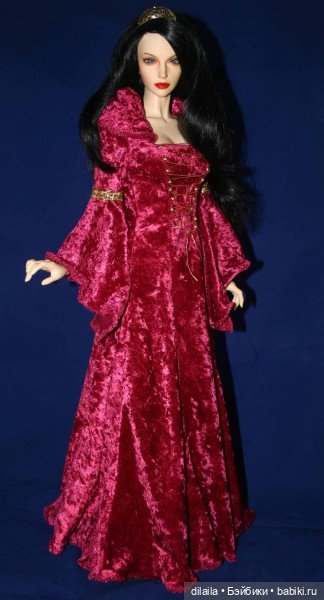 Выкройка PDF в натуральную величину /платье в средневековом стиле с капюшоном для Иплхаус 1/3 EID 65 (фото 4)