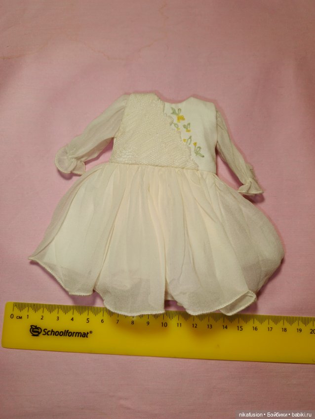 Платье для антикварной или винтажной куклы ростом 20-22 см (фото 8)