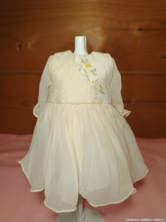 Платье для антикварной или винтажной куклы ростом 20-22 см (фото 2)
