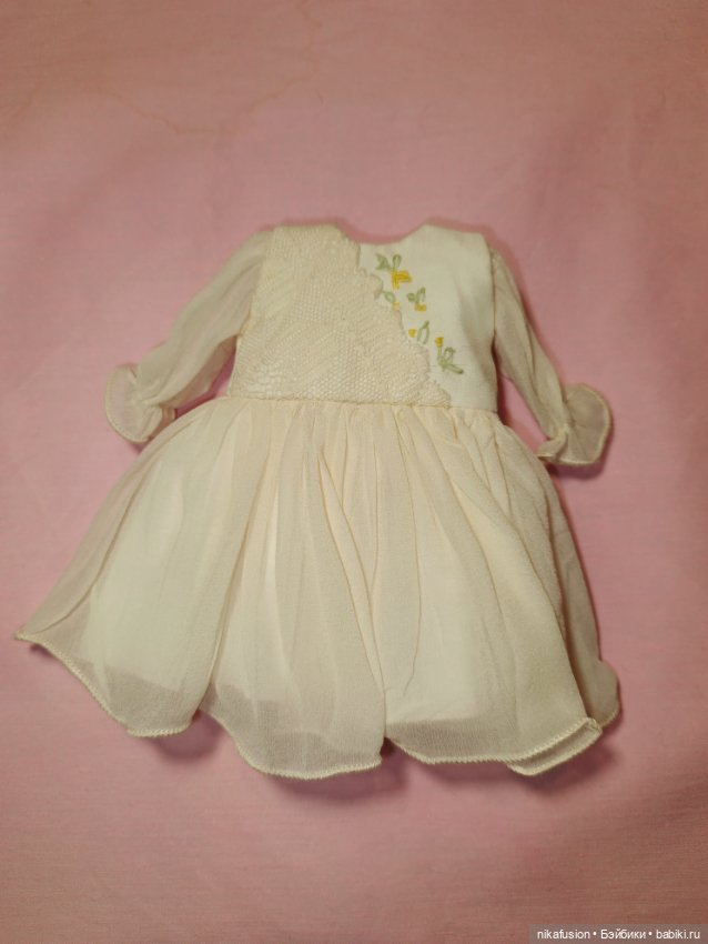 Платье для антикварной или винтажной куклы ростом 20-22 см (фото 6)