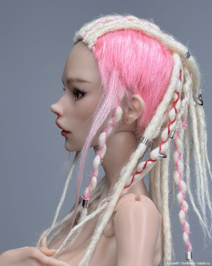 Парик из дредов и кос для bjd Сhimera (фото 5)