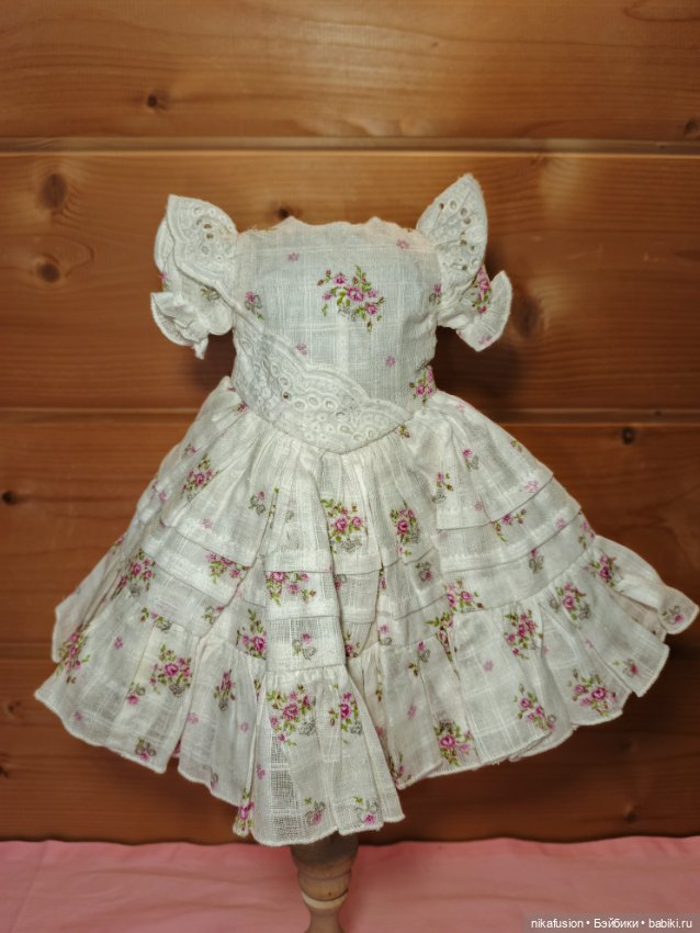 Платье на антикварную или винтажную куклу, подойдёт на Паоло Рейна (фото 3)