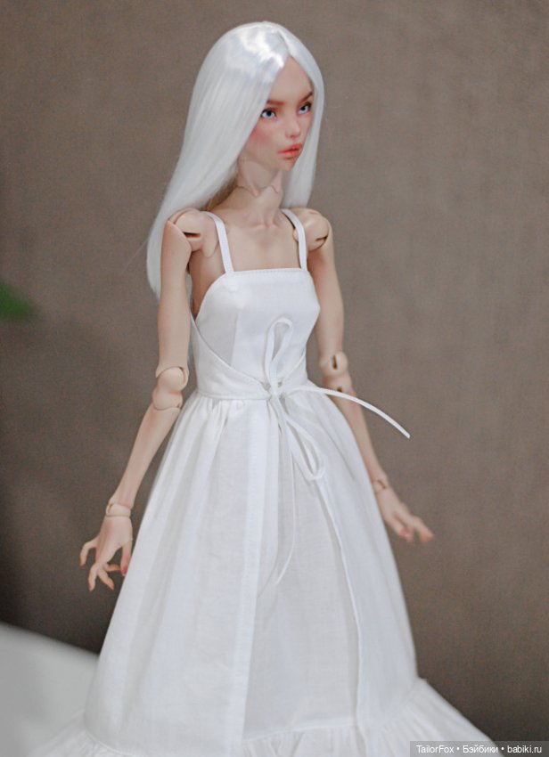 Стильный сарафан на завязках для Химеры и др кукол формата 1/4 (фото 2)