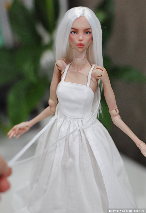 Стильный сарафан на завязках для Химеры и др кукол формата 1/4 (фото 6)