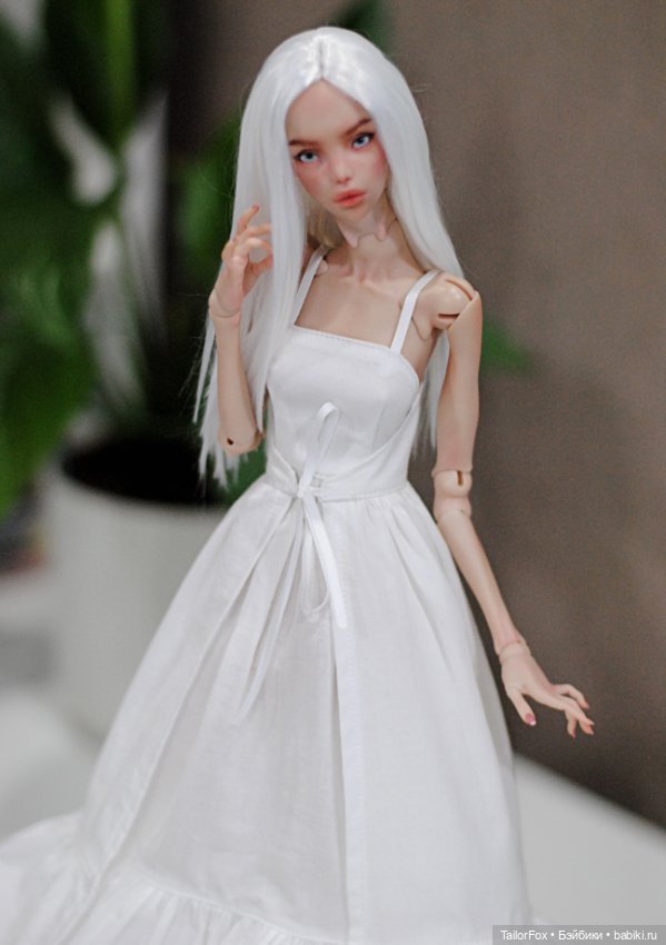 Стильный сарафан на завязках для Химеры и др кукол формата 1/4 (фото 5)