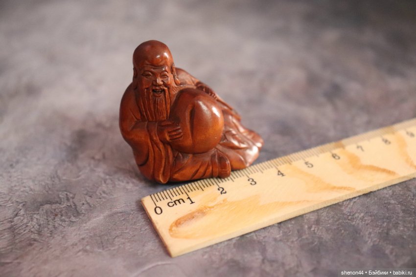 Нэцкэ «Дзюродзин с персиком» (фото 6)