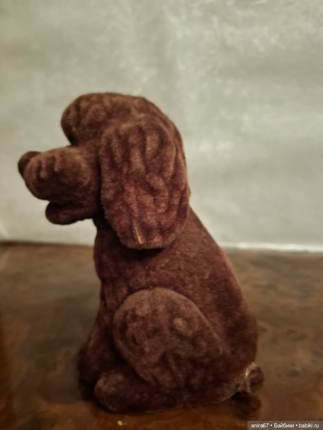 Игрушка Собака коричневая флок Эстонская ССР (фото 2)