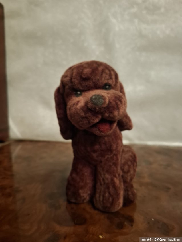 Игрушка Собака коричневая флок Эстонская ССР