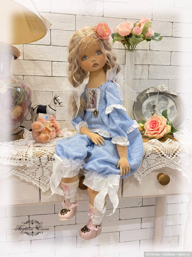 Сонечка, коллекционная текстильная кукла (фото 6)