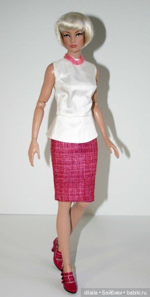 Выкройка PDF в натуральную величину / жакет, юбка, блузка для кукол Тоннер RTB101 и похожих, 40 см (фото 3)