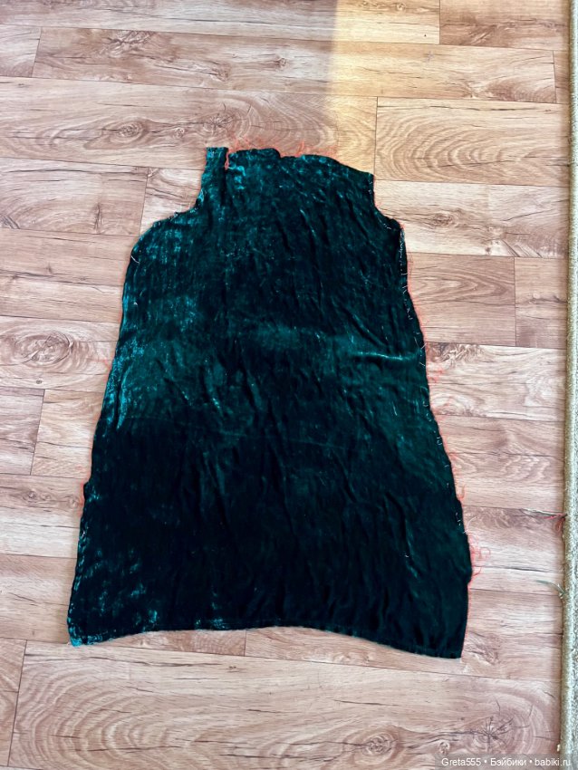 Кусок антикварного шелкового бархата , красивый темно-зеленый цвет (фото 7)