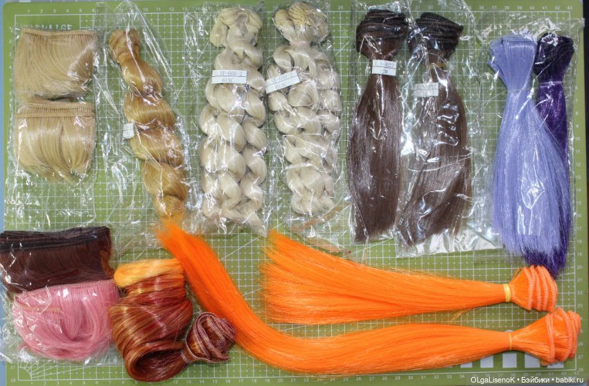 Лот трессов для кукольных париков и прошивки (фото 2)