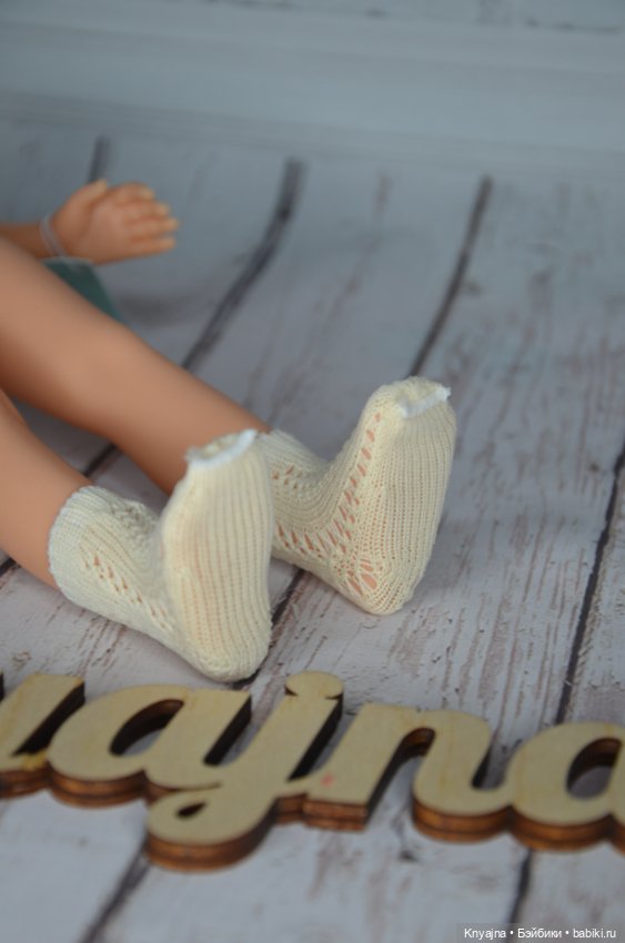 Ажурные фирменные носочки Паола Рейна, светлый лимонный цвет (фото 3)