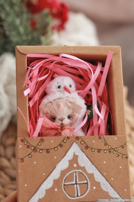 Снеговик.Тедди котенок 8см (фото 7)