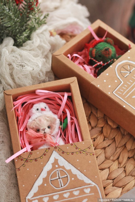 Снеговик.Тедди котенок 8см (фото 8)