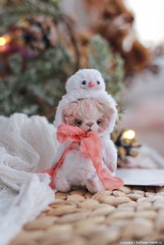 Снеговик.Тедди котенок 8см (фото 3)