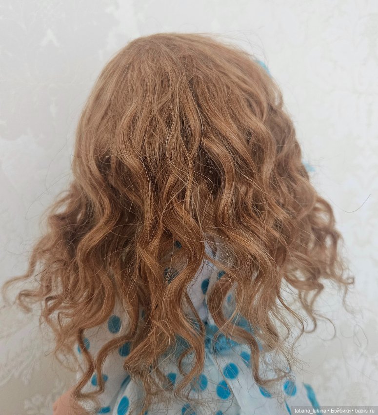 Парик натуральный на куклу Паола Рейна 21см (фото 3)