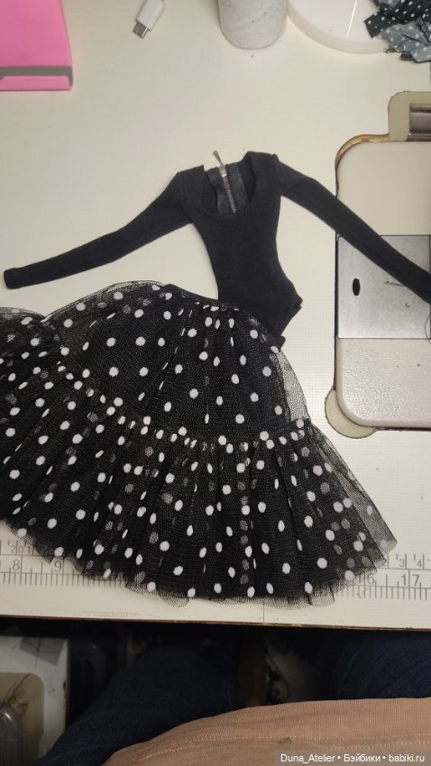 Комплект боди и юбка в горошек