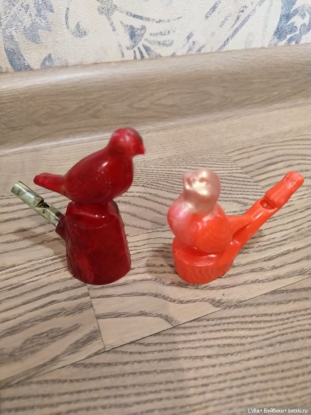 Свистульки птички целлулоид