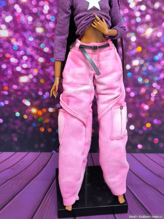 Джинсы для кукол размера Барби и похожего формата (фото 2)
