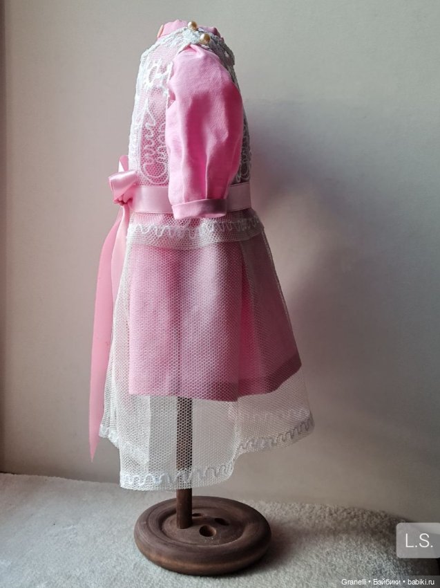 Платье и туфельки для антикварной куклы, комплект (фото 3)
