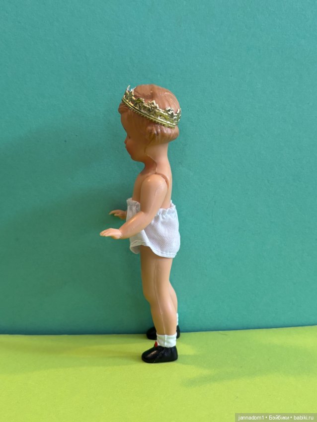 Немецкая куколка Plasticbaby с рельефными волосами, высота 14 см (фото 3)