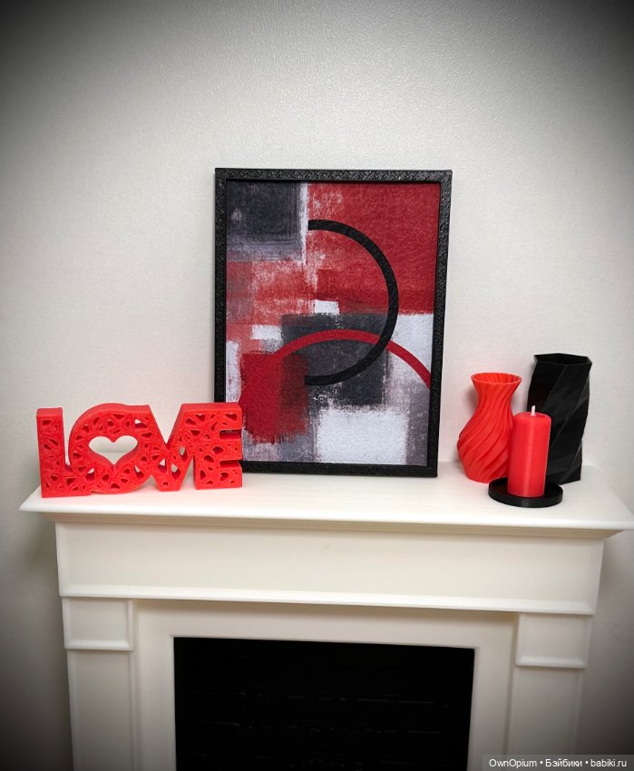 Набор миниатюры красно-черный 1:6