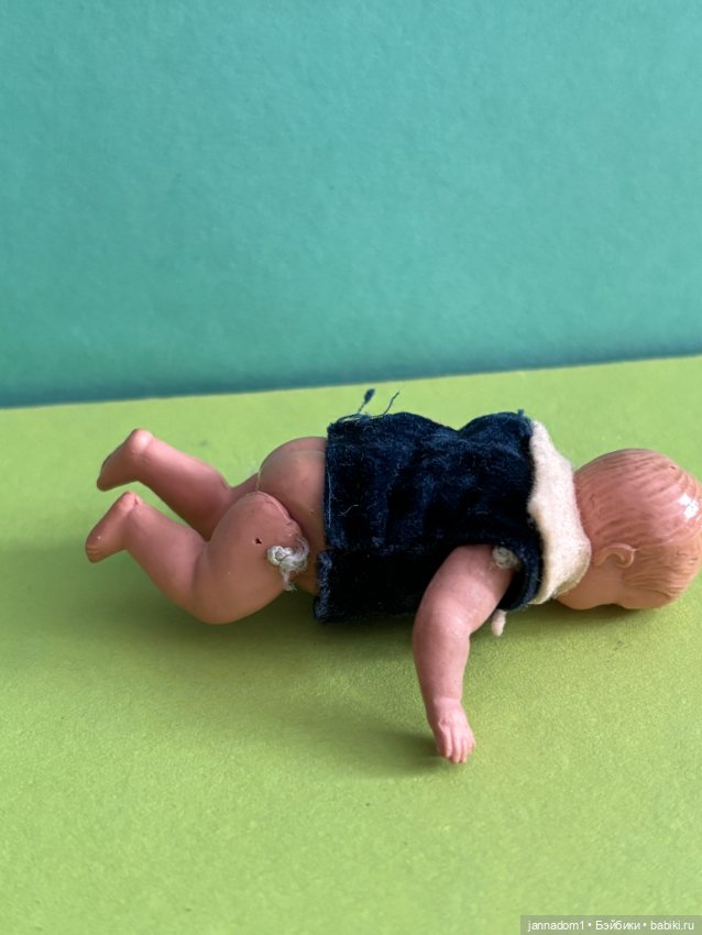 Целлулоидный пупсик Schildkrot довоенный, высота 8 см (фото 7)