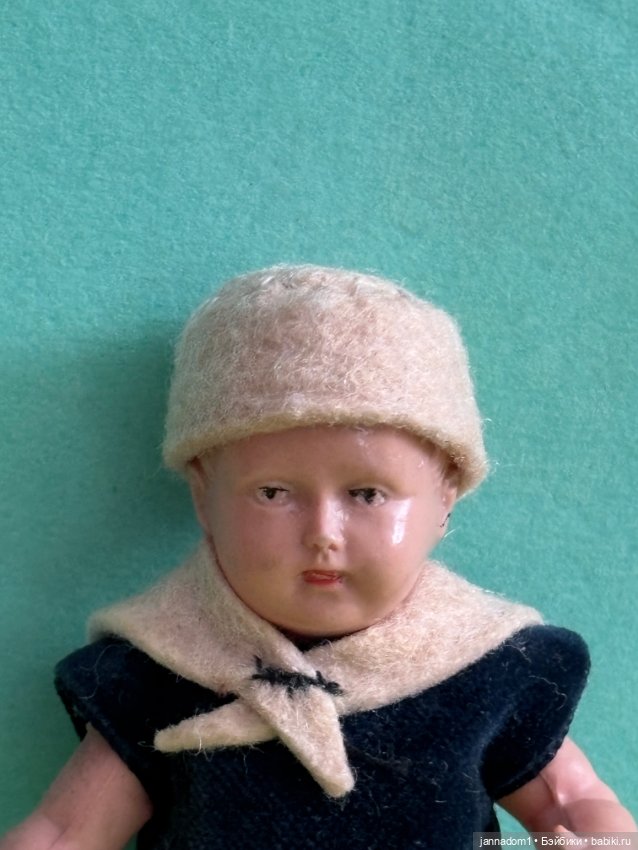Целлулоидный пупсик Schildkrot довоенный, высота 8 см (фото 2)
