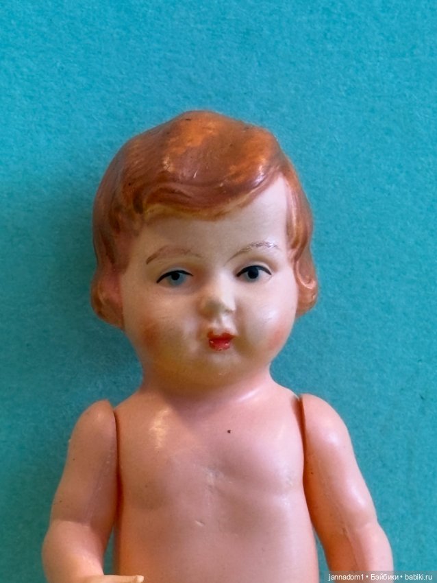 Целлулоидная куколка Minerva, родной аутфит, высота 11 см (фото 2)