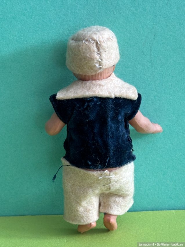 Целлулоидный пупсик Schildkrot довоенный, высота 8 см (фото 3)