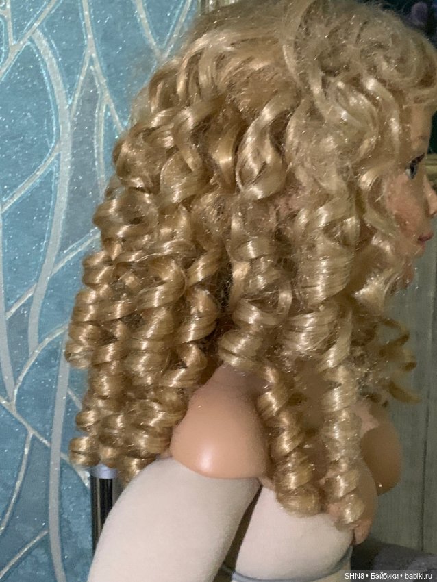 Парик блонд длинный — Парики и волосы (мохер) для кукол (фото 6)