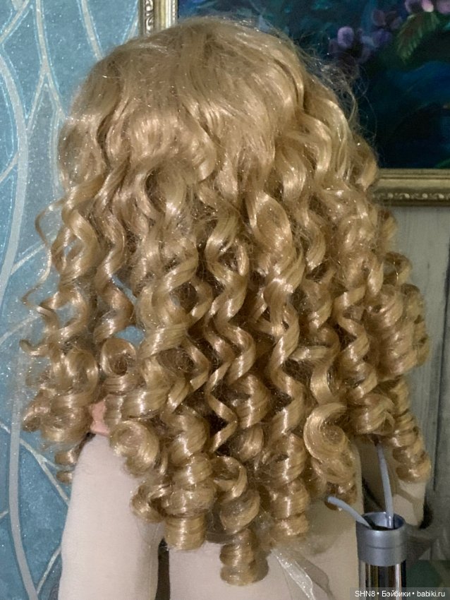 Парик блонд длинный — Парики и волосы (мохер) для кукол (фото 7)