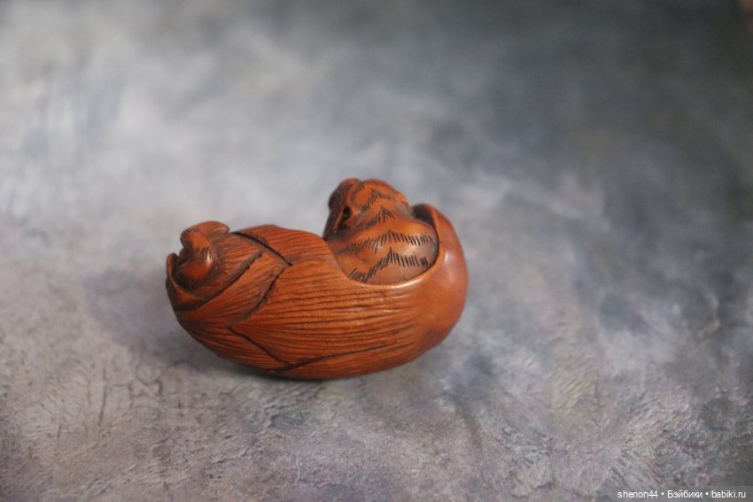 Нэцкэ перевертыш "Тигр/артишок". Винтаж (фото 4)