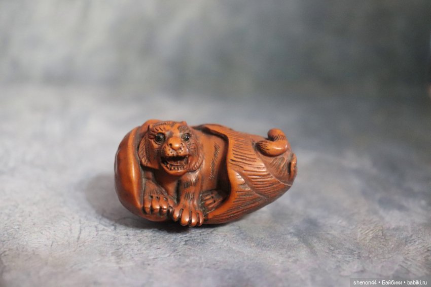 Нэцкэ перевертыш "Тигр/артишок". Винтаж (фото 2)