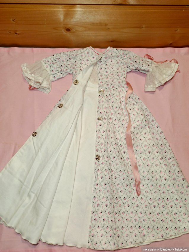 Платье на большую антикварную или винтажную куклу, ростом 65-70 см (фото 7)
