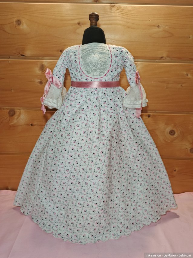 Платье на большую антикварную или винтажную куклу, ростом 65-70 см (фото 3)