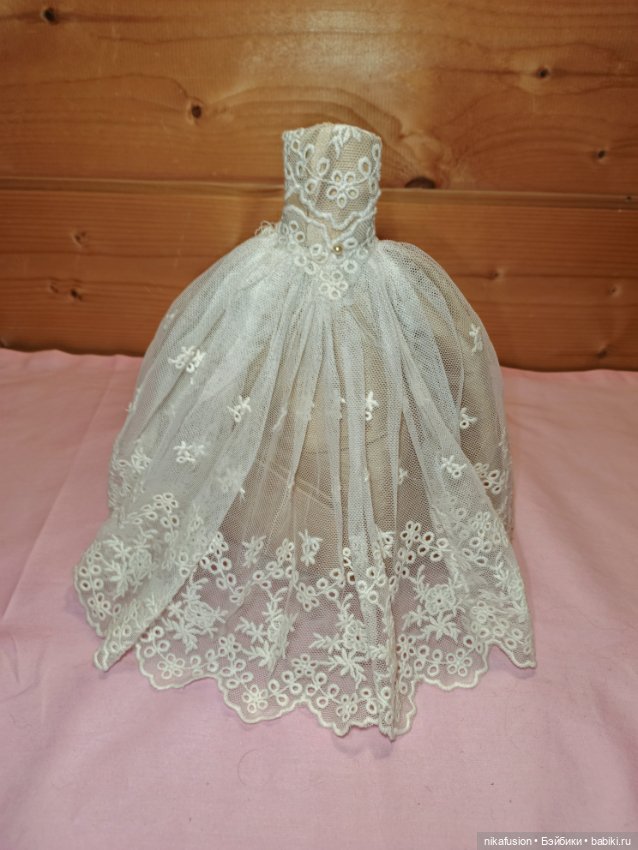 Платье корсет на шнуровке для куклы БЖД 39-42 см, сестры Поповы,Мукла и похожих (фото 3)