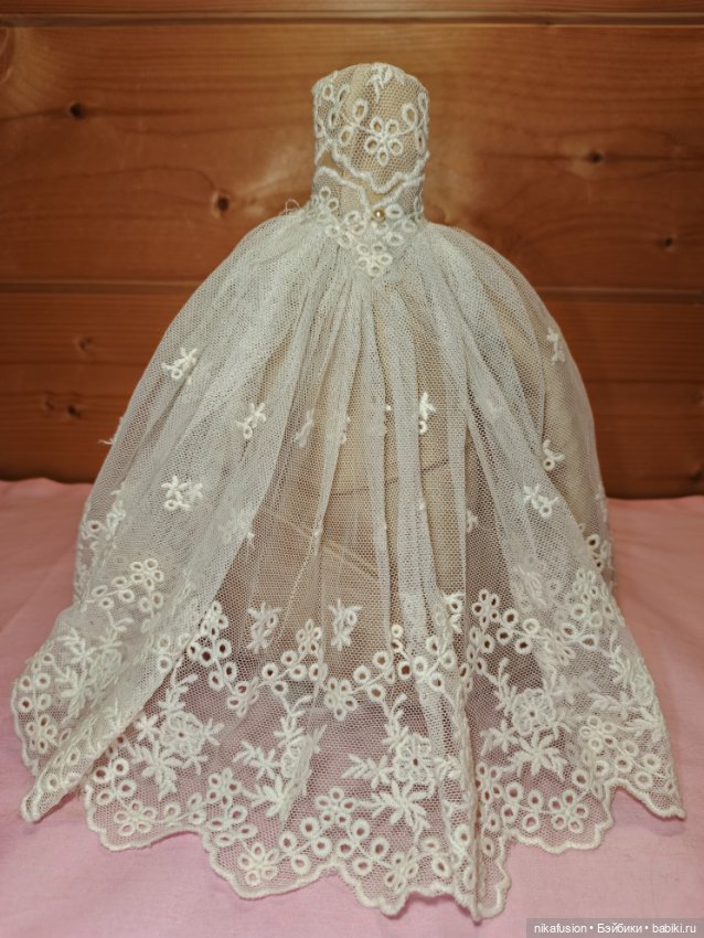 Платье корсет на шнуровке для куклы БЖД 39-42 см, сестры Поповы,Мукла и похожих (фото 2)