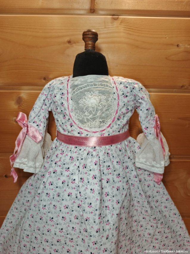 Платье на большую антикварную или винтажную куклу, ростом 65-70 см (фото 4)