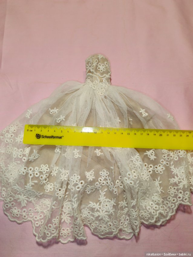 Платье корсет на шнуровке для куклы БЖД 39-42 см, сестры Поповы,Мукла и похожих (фото 6)