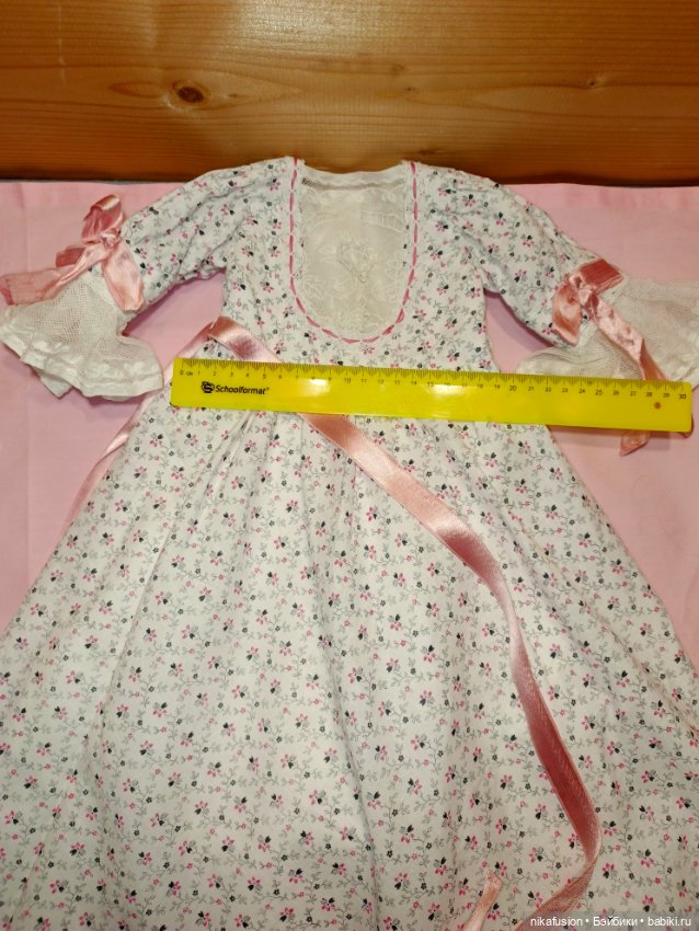 Платье на большую антикварную или винтажную куклу, ростом 65-70 см (фото 6)