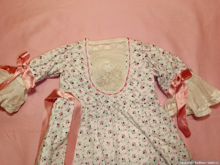Платье на большую антикварную или винтажную куклу, ростом 65-70 см (фото 10)