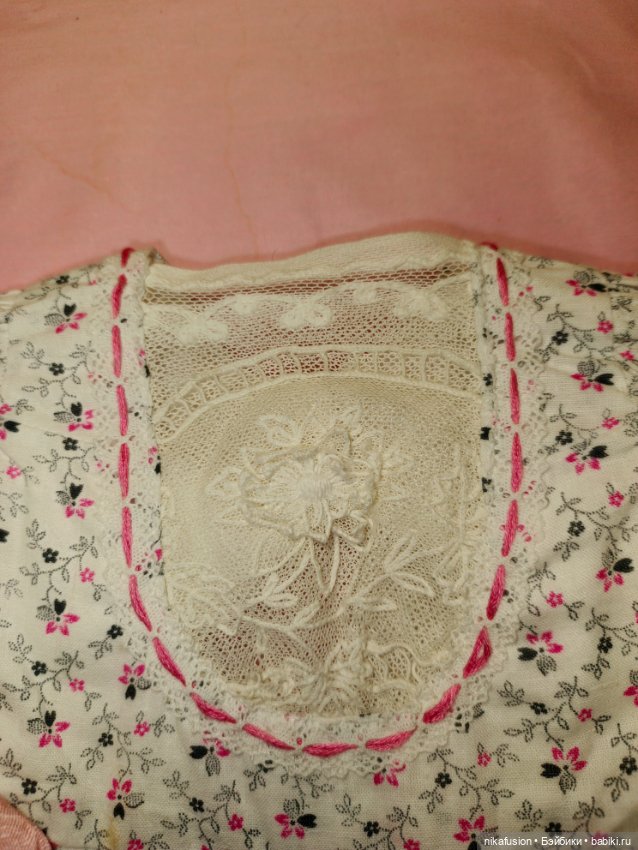 Платье на большую антикварную или винтажную куклу, ростом 65-70 см (фото 9)