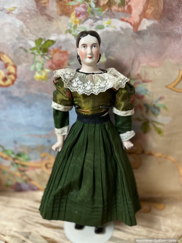 Антикварная кукла China Head Стиль Biedermeier рост 42 см (фото 7)